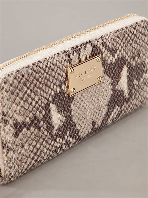 michael kors gray snakeskin wallet|Michael Kors snakeskin clutch.